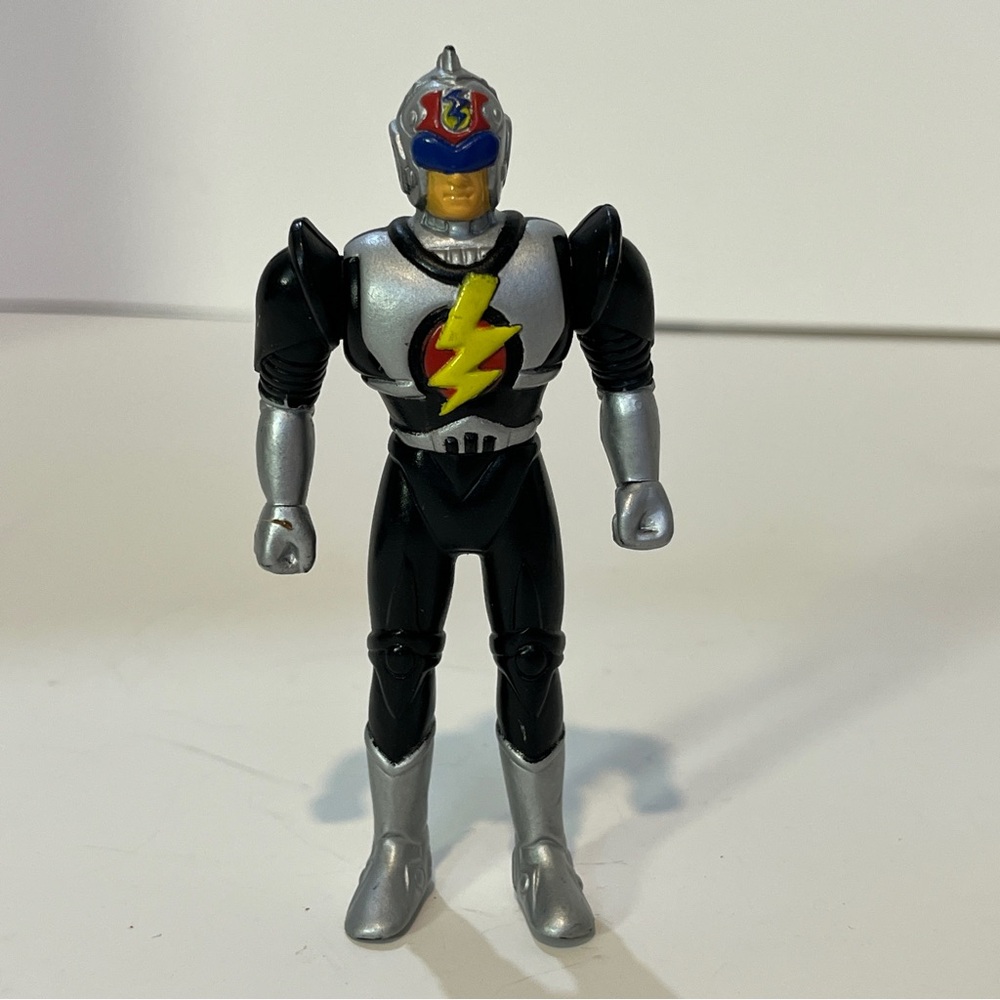 5/$25 VTG 1994 Mega Power Black Space Fighter Soldier Action Figure 90s Chap Mei
